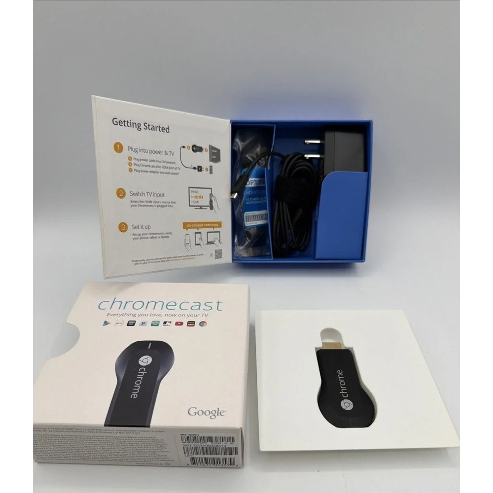 Google Chromecast H2G2-42  1st Gen 1080p HDTV HDMI Streaming Media Player NEW